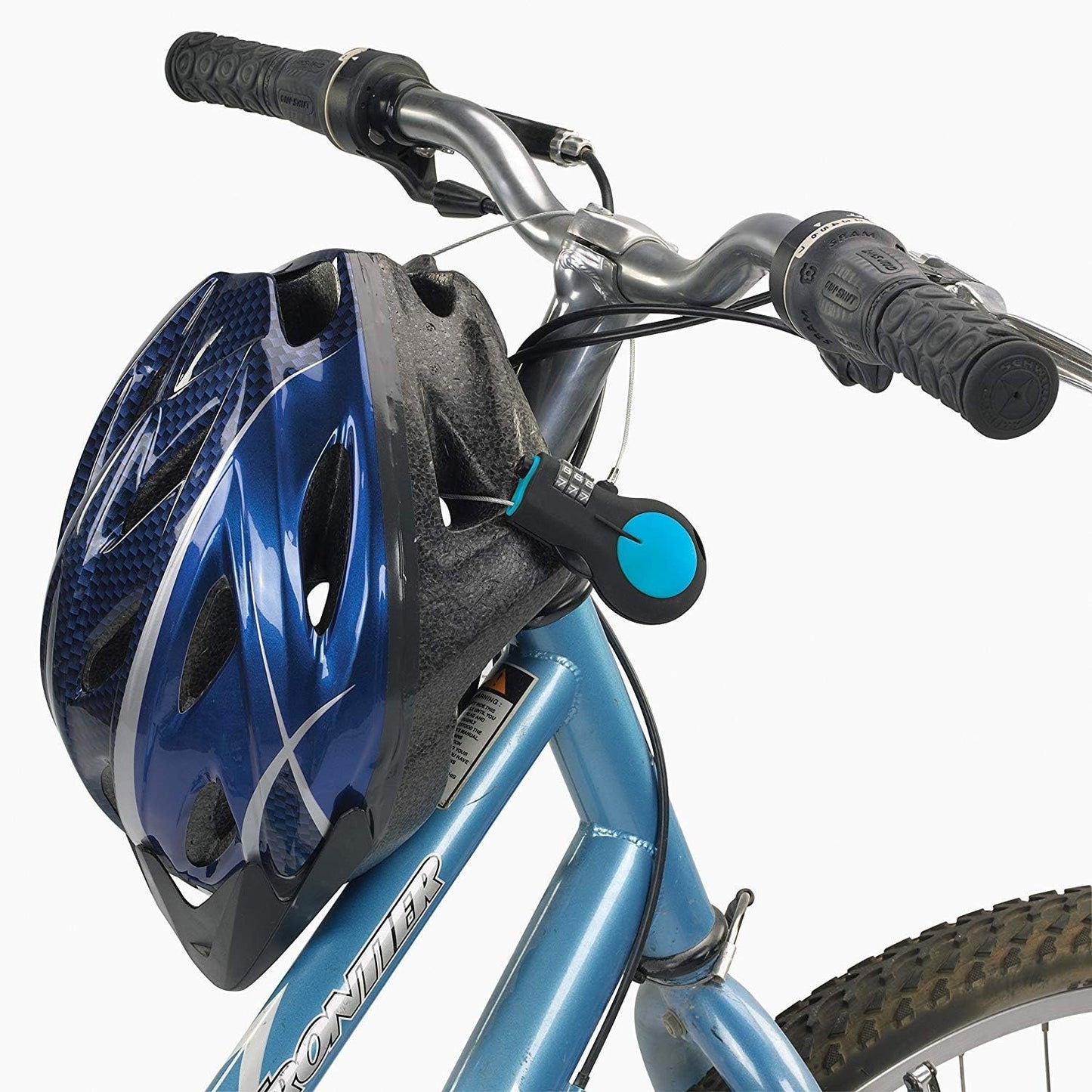 Lewis N. Clark Cable Lock with 30in Retractable Steel Cable, Blue, One Size, TSA Approved Padlock & Bike Lock for Luggage + Travel, Set Your Combo W/30in Retractable Steel Cable