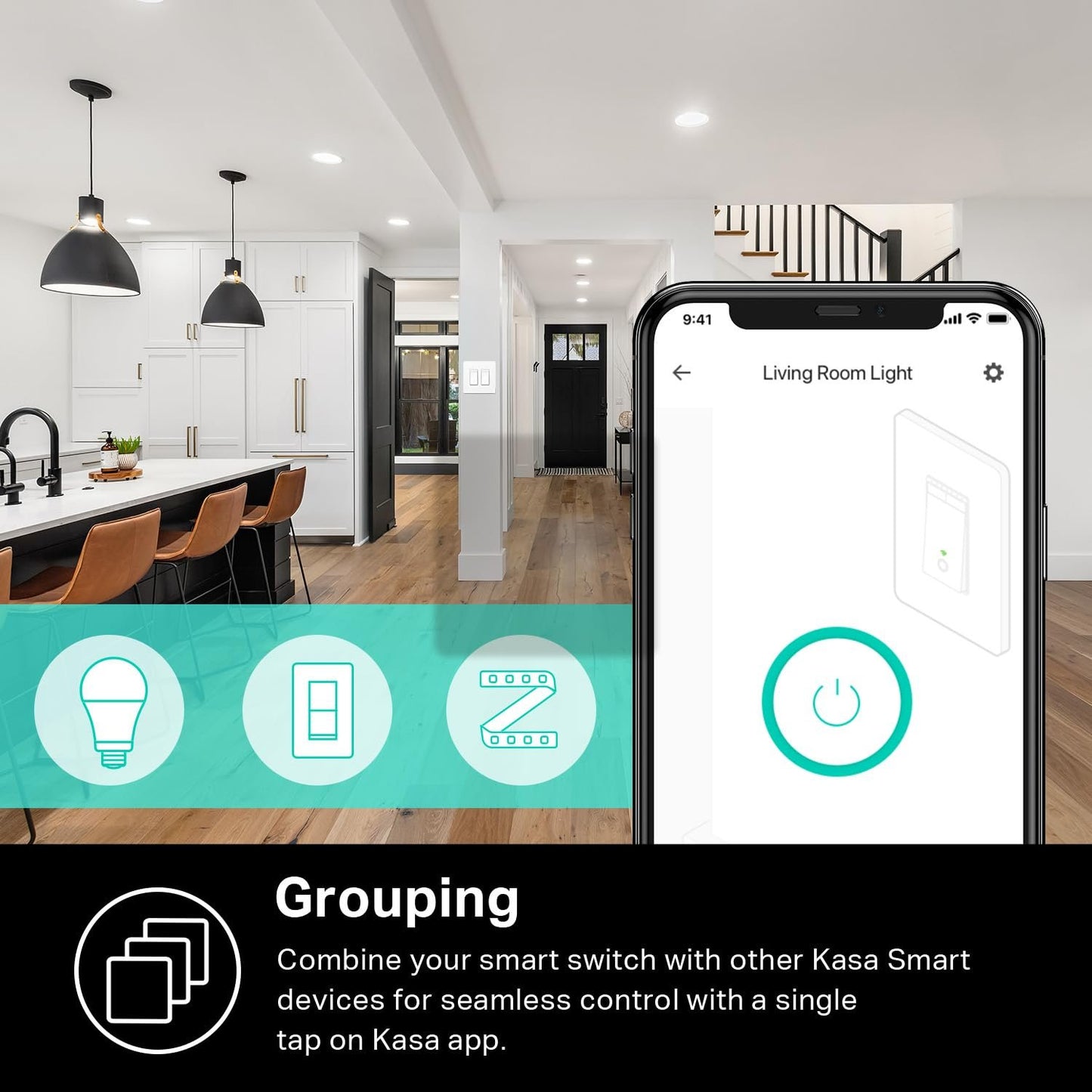 Kasa Smart Dimmer Switch 2-Gang HS220-2, Single Pole, Needs Neutral Wire, 2.4GHz Wi-Fi Light Switch Compatible with Alexa and Google Home, UL Certified, No Hub Required, White