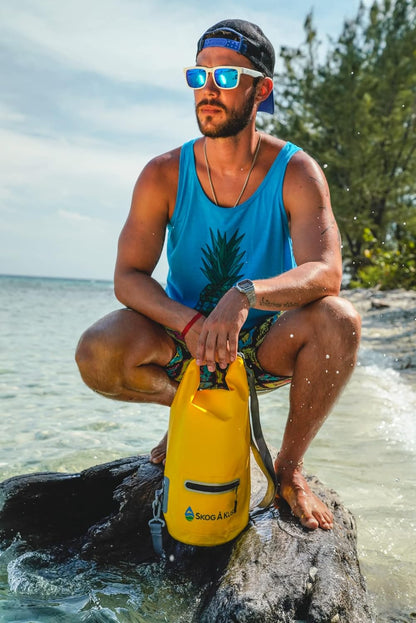 Skog Å Kust DrySak - Roll Top Waterproof Bag for Travel & Outdoors - 10L Orange