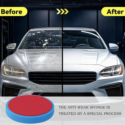 Wax Applicator Pad, Reusable Polishing Pad, Soft Foam Construction, Scratch- Detailing Tool, Ideal for Automotive Interior, Exterior, Tires, Dashboard, Wheel, Cleaning