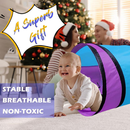 Kids Play Tunnel for Toddlers,Pop Up Crawl Through Tunnel Play Tent for Baby Infant Children or Pet,Indoor & Outdoor Toys for Boy and Girl Backyard Playset