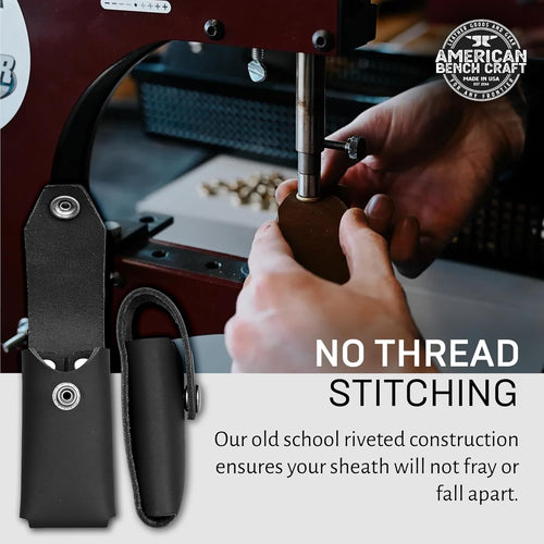 Leather Multitool Sheath for Gerber Suspension & Gerber Suspension NXT (Black) - Full Grain Leather Belt Tool Holder - Multi Tool Holster for Belt w/Solid Brass Rivets - Belt Accessories for Men