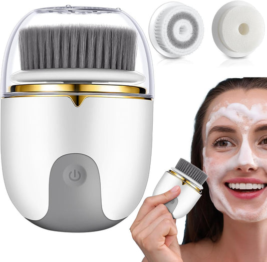 Gentle Brush | Facial Skincare Tools | Deep Cleaning Facial Brushes | Portable Cleansing Device | Compact Skin Scrubber | Waterproof Facials Brush for Travel, Home, Business Trip