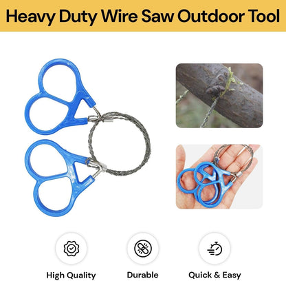EZONEDEAL Wire Saw Stainless Steel Pocket Chainsaw Mini Cable Survival Gear Pole Saw Emergency Chainsaw Survival Kit Outdoor Tools for Camping Hiking Hunting