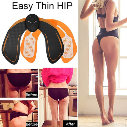 SHENGMI ABS Stimulator Buttocks/Hips Trainer Muscle Toner 6 Modes Smart Fitness Training Gear Home Office Ab Workout Equipment Machine