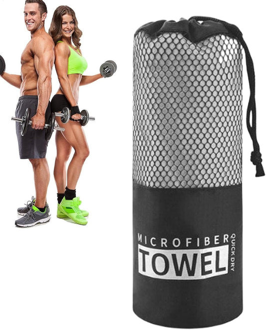Quick Drying Beach Towel, Microfiber Sandproof Bath Towel, Ultra-Absorbent Workout Gear, Portable Fast-Dry Cloth for Fitness and Travel, 15.75x31.5 inches, Microfiber