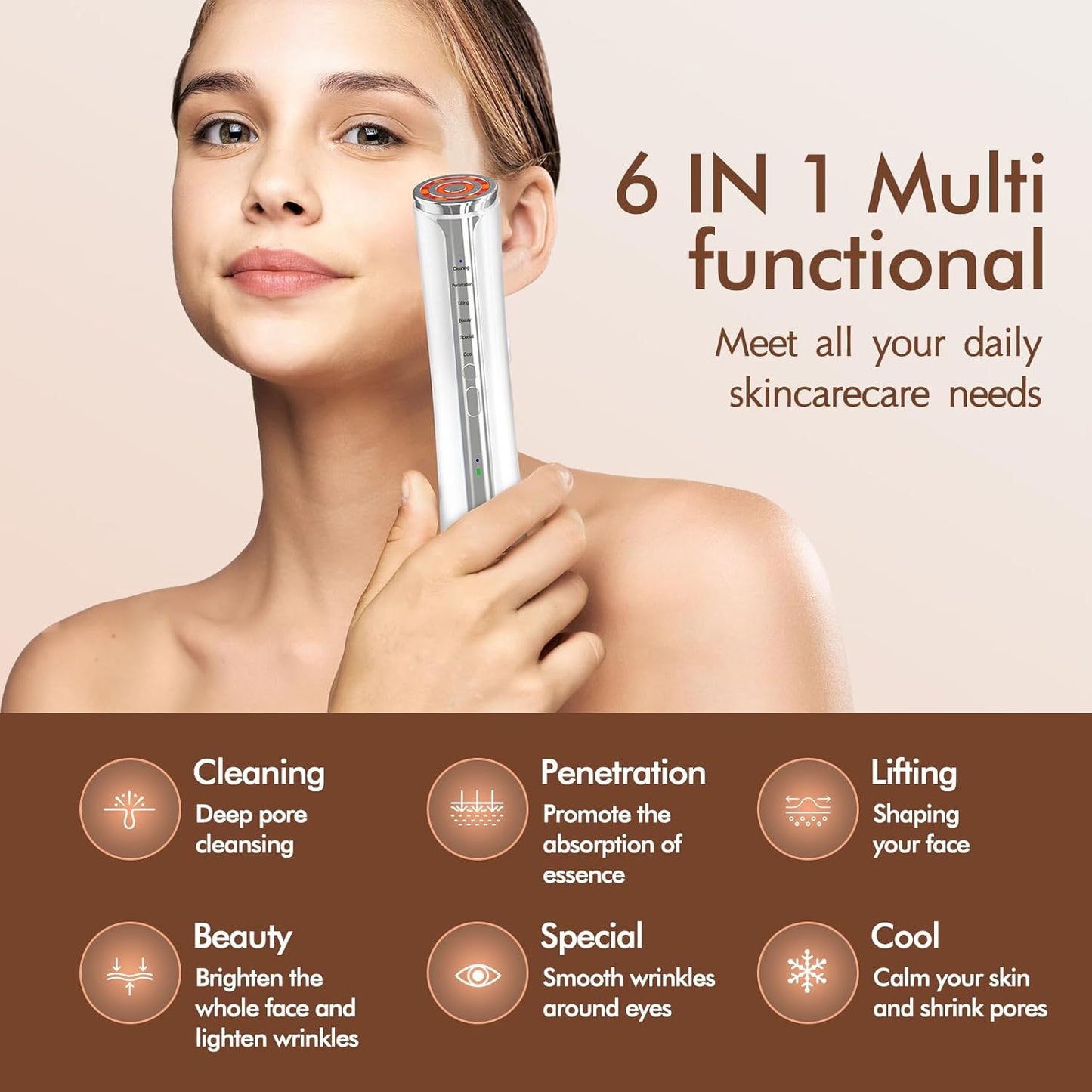 XCOZU Microcurrent Facial Device, Facial Massager, Skin Tightening Machine for Skin Care