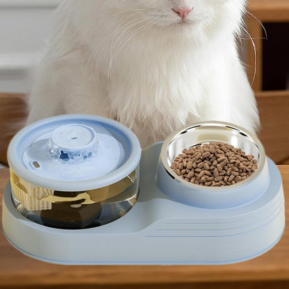 Automatic Cat Feeder,Cat Feeding Station | Anti Slip Base, Removable Pet Feeding and Watering Supplies for Cattery Management