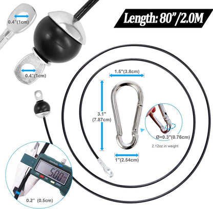 Taeku Fitness Pulley Cable, Heavy Duty 6mm Cable Steel Wire Rope Replacement Cable Machine Accessories for Home Gym Weight Lift Pulley System