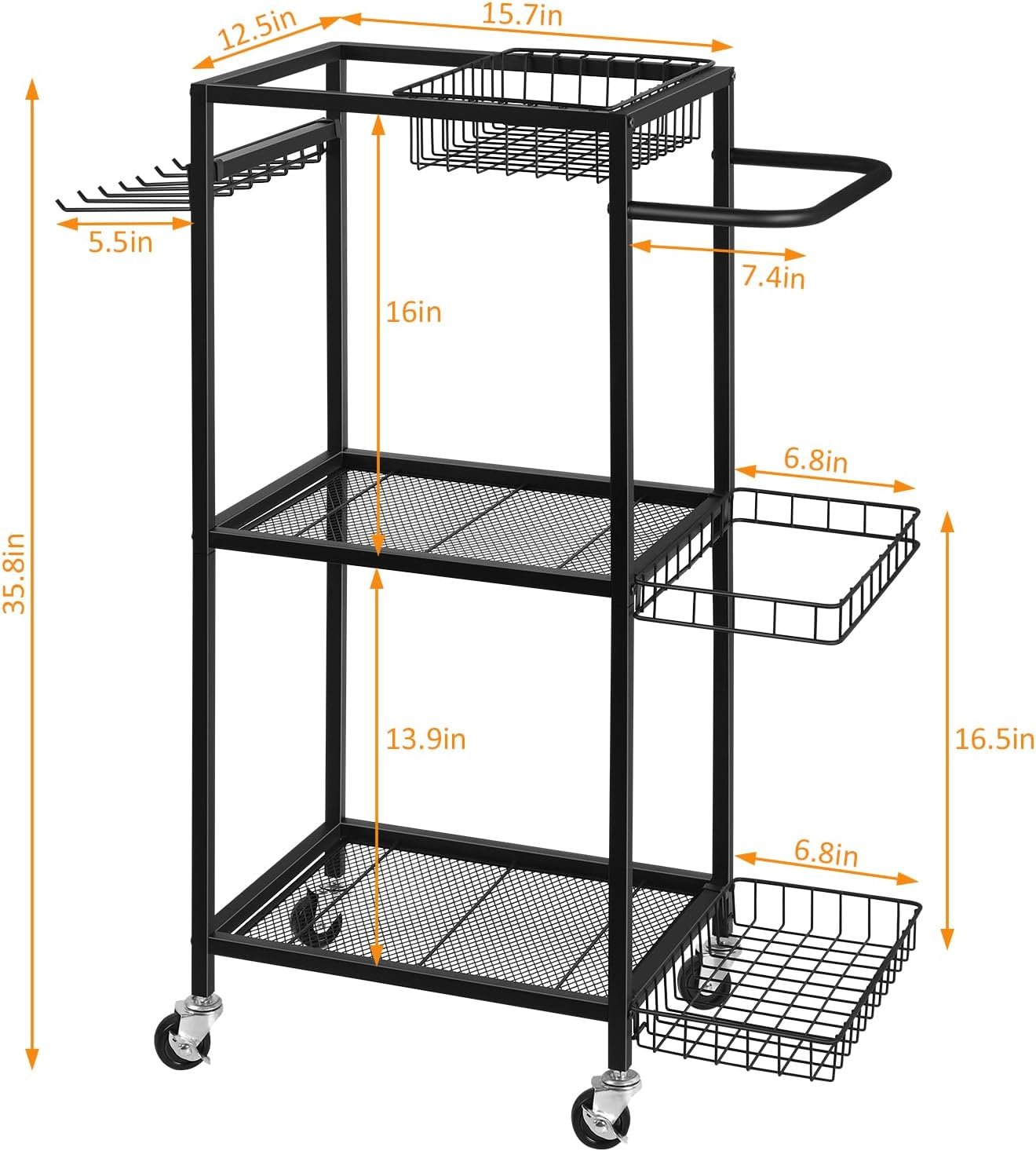 Weight Rack for Dumbbells Home Gym Equipment Storage Rack Workout Equipment Storage Cart with Hooks for Yoga Mats, Dumbbells, Kettlebells, Foam Rollers, and Resistance Bands