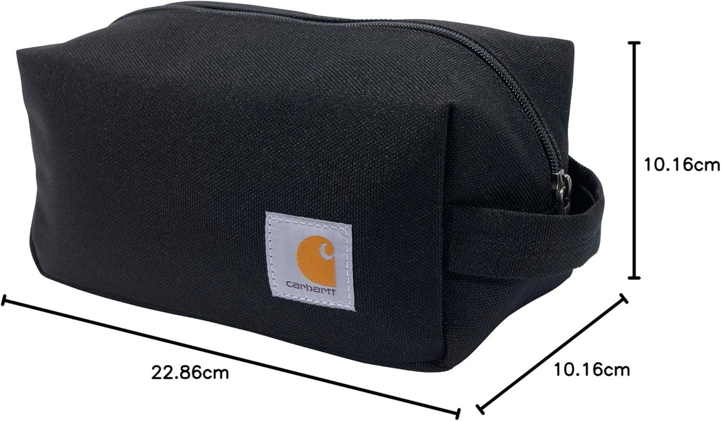 Carhartt Durable Organizer, Pack Travel Essentials W/The Pfas Free Toiletry Bag W/Water Resistance, Travel Kit (Black), One Size, Durable Organizer Bag, Pack Travel Essentials W/The Pfas Free