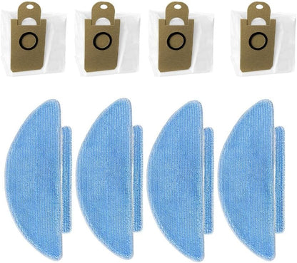 Cleaning Essentials, panni e sacchetti per la polvere per robot aspirapolvere ForFor Clean ForL6 Nex, funziona con modelli Tikom