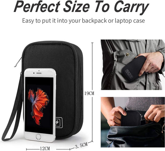 Electronic Accessories Bag, Travel Accessories Gadget Storage Bag Universal Travel Bag for Small Electronics and Cables, Adapter, Battery and More,Power Bank, Mouse,iPad, Phone (Black)