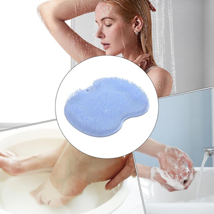 Shower Foot Scrubber Mat, Non-Slip Bath Wash Pad, Quick-Dry Feet Scrubber for Bathroom, Bathtub, Hotel, Poolside, Foot Care Cleaning Tool, Showers Essential, Blue/Pink/Green