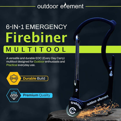 Firebiner - Fire Starter, Multi-Tool, Carabiner
