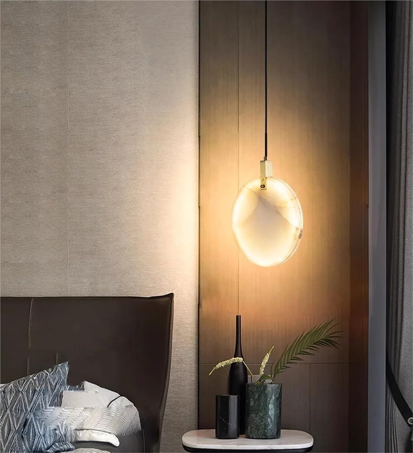 Home Deco Marble LED Dimmable Lustre Hanging Lamps Chandelier Lighting Lustre Suspension Luminaire Lampen For Dinning Room ﻿ Ring