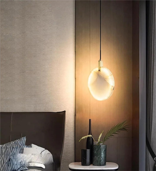 Home Deco Marble LED Dimmable Lustre Hanging Lamps Chandelier Lighting Lustre Suspension Luminaire Lampen For Dinning Room ﻿ Ring