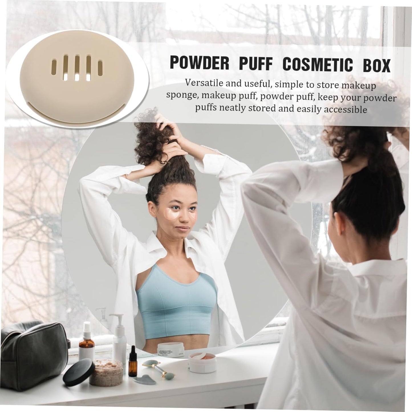 Beatifufu Kit Viaggio Per Spugna Da Trucco Astuccio Portatile in Silicone Per Piumino Da Cipria Accessori Make Up Compacti