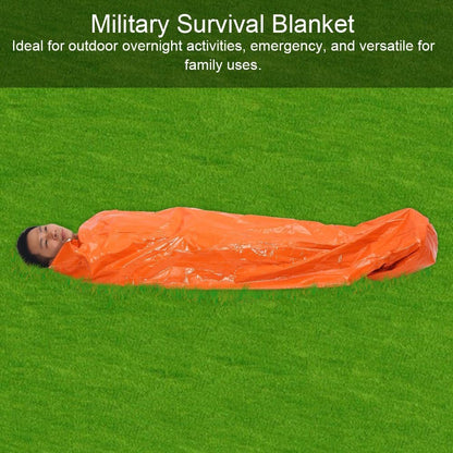 Emergency Blanket Waterproof Mylar Thermal Tent Foldable Military Rescue Survival Sheet Reflection Blanket Orange