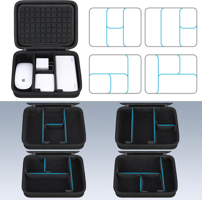 Lacdo Electronic Organizer Electronic Cables Bags Travel Accessories Case Travel Cable for Charger, SD Card, Mouse, Cable, USB Stick, Power Bank Small Bag, Black