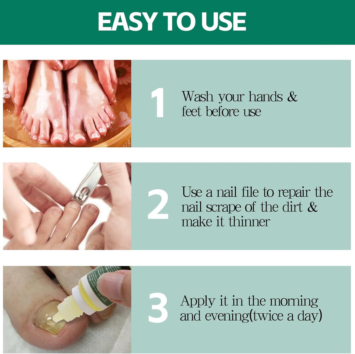 Apooliy Toenail Fungus Treatment，Nail Remedy Care for Damaged Nails and Appearance of Discolored，Nail Strengthener