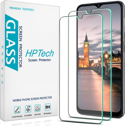 [2-Pack] HPTech Designed for Samsung Galaxy A32 5G Tempered Glass Screen Protector, 9H Hardness, Anti Scratch, Case Friendly, Bubble Free