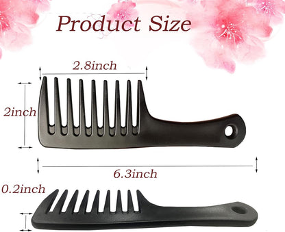 Mini Wide Tooth Comb,Small Travel Purse Hair Detangling Comb 2 Pcs Wide Teeth Pocket Comb Portable Care Handgrip Comb Shower Comb for Men Women - Best Styling Comb for Curly,Wet,Dry,Long Hair