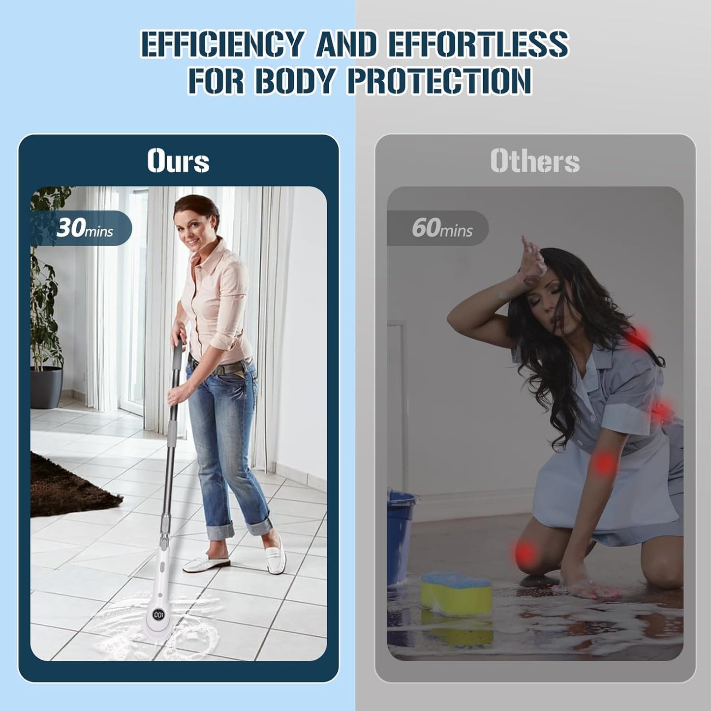 Electric Spin Scrubber, 9 in 1 Electric Cleaning Brush, Electric Cleaning Brush with Extendable Arm,Large Power with 3 Adjustable Speeds, Shower Cleaner Brush for Bathroom, Tub, Toilet, Kitchen (Grey)