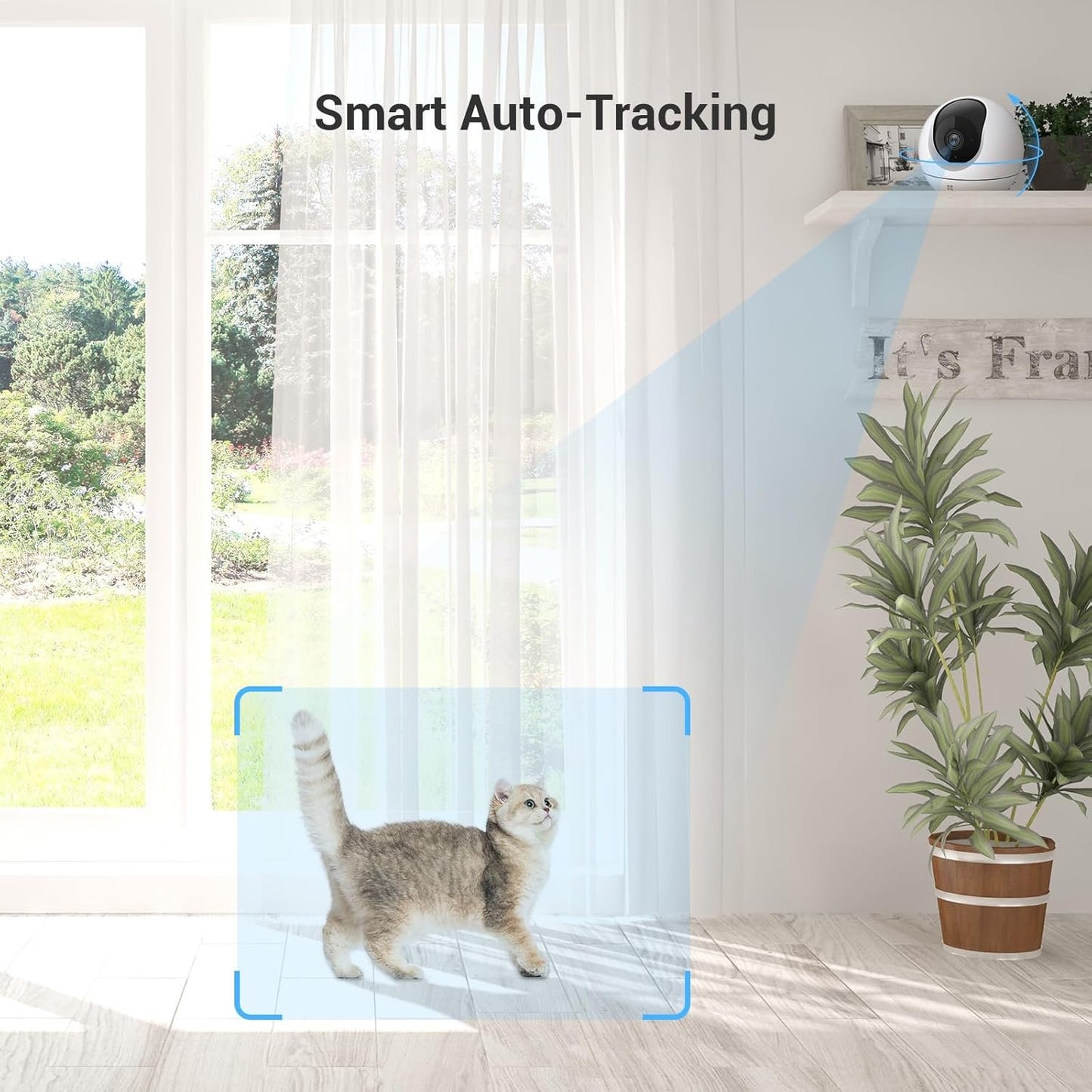 EZVIZ Indoor Security Camera, Pan/Tilt Wi-Fi Camera, 2K 3MP Home Camera, Pet/Baby Monitor, Color Night Vision, Smart Tracking, Human Detection, 2-Way Talk, Privacy Shutter, 512G SD/iCloud, Alexa, C6c