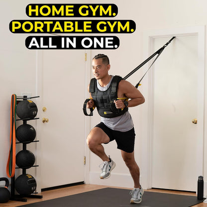 TRX ALL-IN-ONE Suspension Training: Bodyweight Resistance System | Full Body Workouts for Home, Travel, and Outdoors | Build Muscle, Burn Fat, Improve Cardio | Free Workouts Included