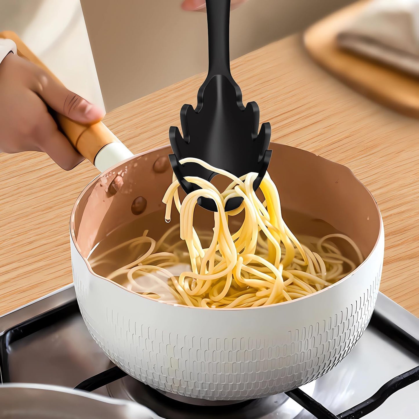 Dishwasher Safe Silicone Cooking Utensils Set - 446°F Heat Resistant Basic Silicone Kitchen Utensils,Turner Tongs, Spatula, Spoon, Brush, Whisk, Gadgets Tools for Nonstick Cookware (BPA Free - Black)