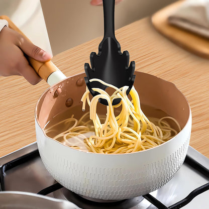 Dishwasher Safe Silicone Cooking Utensils Set - 446°F Heat Resistant Basic Silicone Kitchen Utensils,Turner Tongs, Spatula, Spoon, Brush, Whisk, Gadgets Tools for Nonstick Cookware (BPA Free - Black)