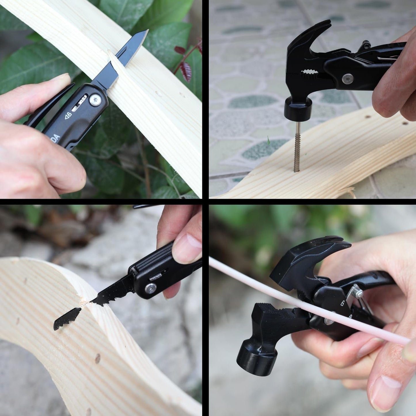 Father's Day Gift for Men,Multitool Hammer 15 in 1 Camping Accessories Survival Gear,Christmas Stocking Stuffers Unique Brithday Gift Ideas