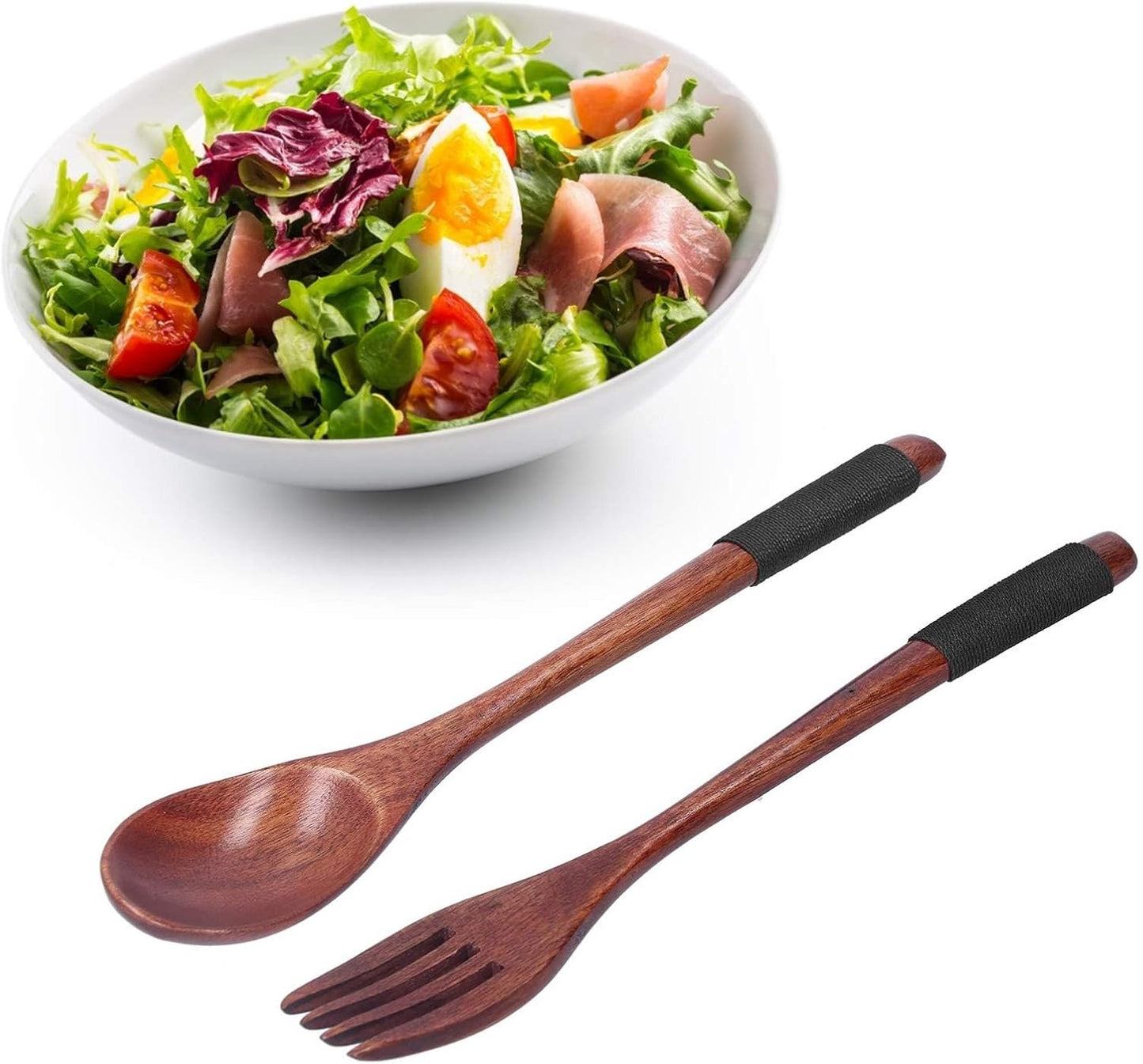 Wooden Utensil Set for Eating, Wooden Spoons Forks Set Wooden Cutlery Set Reusable Tableware Cutlery Set Travel Utensils Japanese Wooden Utensil Set for Office Camping Traveling