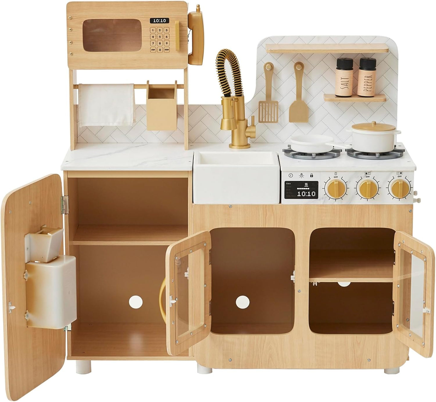 Teamson Kids Little Chef Cyprus Play Kitchen with 14-pc. Accessory Set