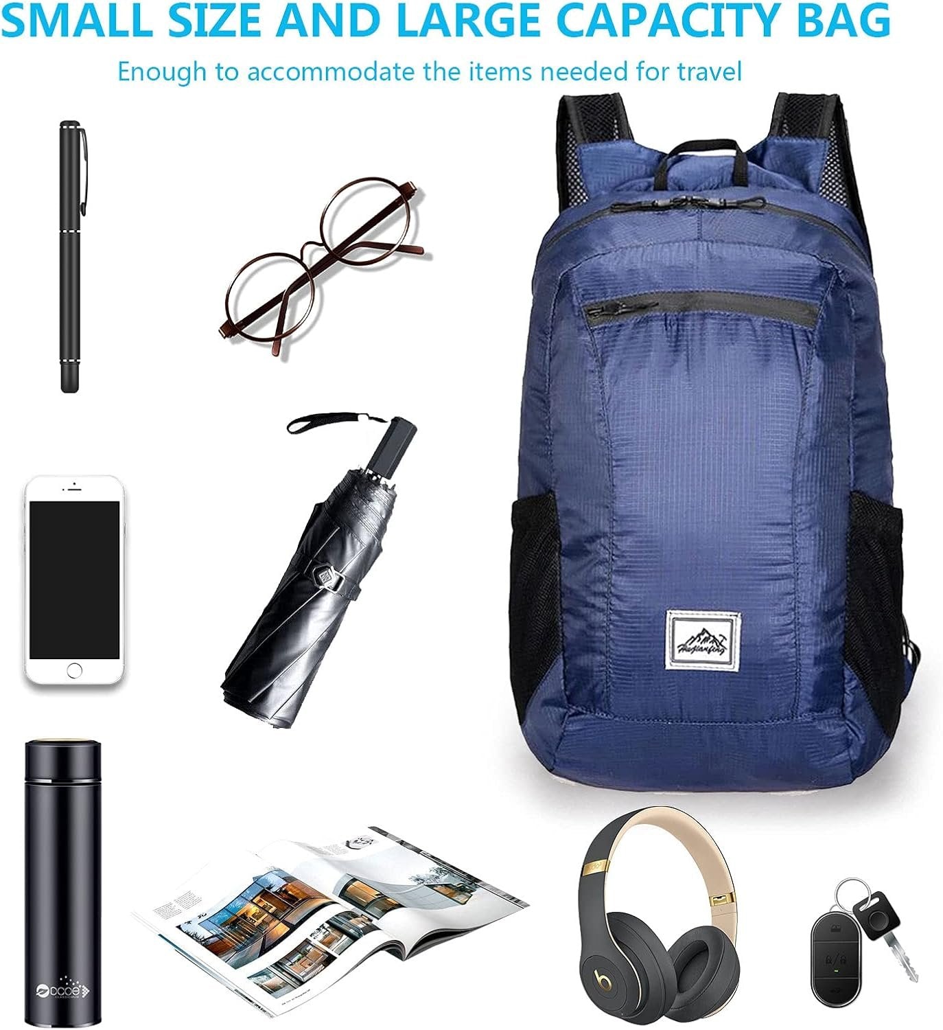 20LUltra Lightweight Foldable Backpack Small Hiking Rucksack Ultralight Water Resistant Travel Packable Daypack for Men Women