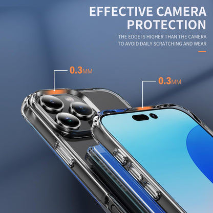 ELEPIK for iPhone 16 Pro Max Case with Card Holder, [Up to 2 Cards] [Anti-Yellow] [Military Grade Protection] Shockproof Slim Phone Protection Clear Case for iPhone 16 Pro Max, Clear