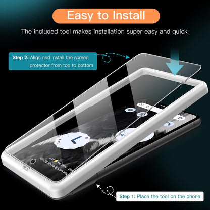 JETech Screen Protector for Google Pixel 7, Tempered Glass Film with Easy Installation Tool, Fingerprint Compatible, HD Clear, 3-Pack