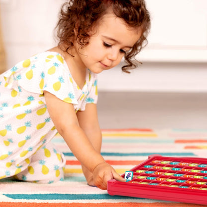 Battat – French Alphabet Toy for Learning – 50 Pop-Up Flaps – Letters, Words, Numbers, Colors, Shapes – Educational Toy for Toddlers, Kids – 3 Years + – Alphabet Cache-Cache