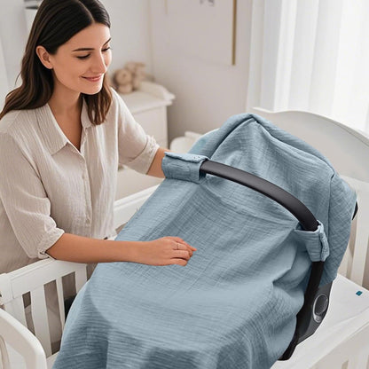 Car Seats Cover Baby, Cars Seat Canopy Breastfeeding Covers, Breathable Soft Fabric, Stretchy Privacy Shield, Ideal for Travel Gear, Outdoor Vacation, Family Outing, 20x7x2cm