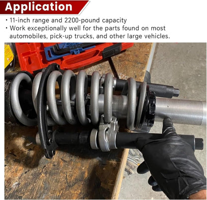 ATPEAM Coil Spring Compressor Tool - Heavy Duty 2200lb Capacity with Safety Guard and 11in Jaw Opening