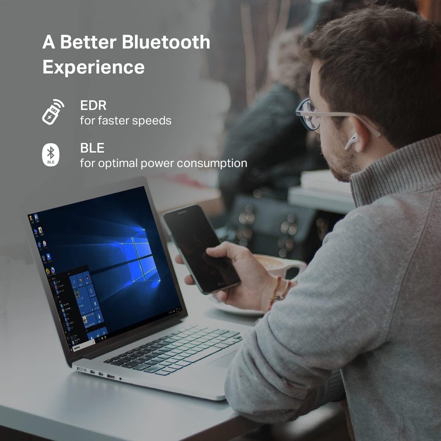 TP-Link USB Bluetooth Adapter for PC, Bluetooth 5.3 Dongle Receiver (UB500) - Plug and Play, Nano Design, EDR & BLE, Supports Windows 11/10/8.1/7 for Wireless Keyboard Mouse Headphone Speaker