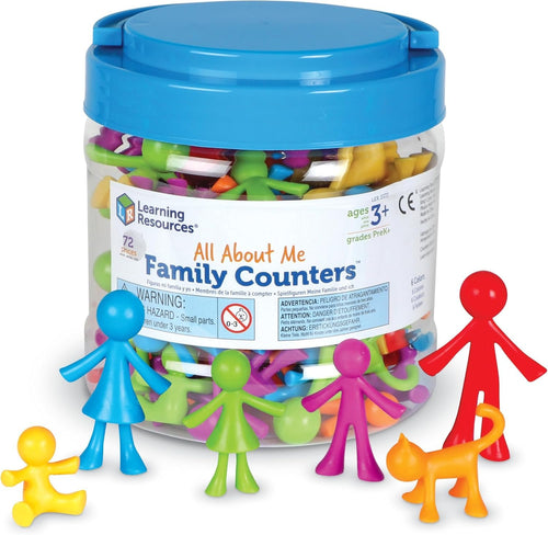 Learning Resources All About Me Family Counters, SEL, Assorted Colors and Shapes, Set of 72, Ages 3+