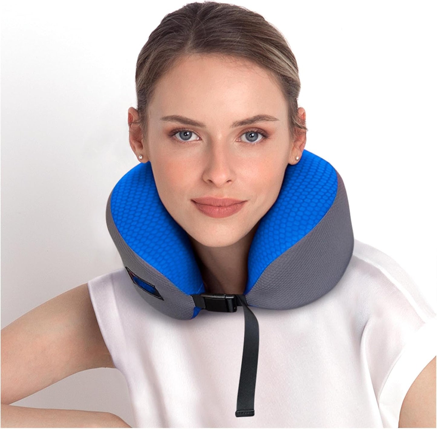 Travel Blue Dreamer Aeroplane Neck Pillow - Memory Foam Pillow for Travel, Travel Pillow Aeroplane with Breathable Mesh Material, Removable Cover, High Comfort & Support, Easy Storage