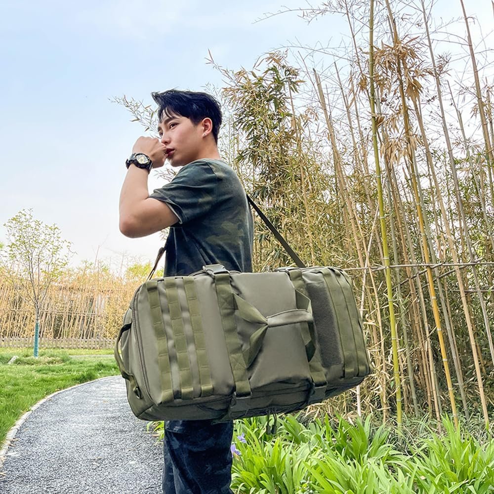 Namolit Outdoor Travel Bag Large Capacity Camping Backpack Waterproof Duffel Bag 56-75L for Outdoor Activities Sports Travel
