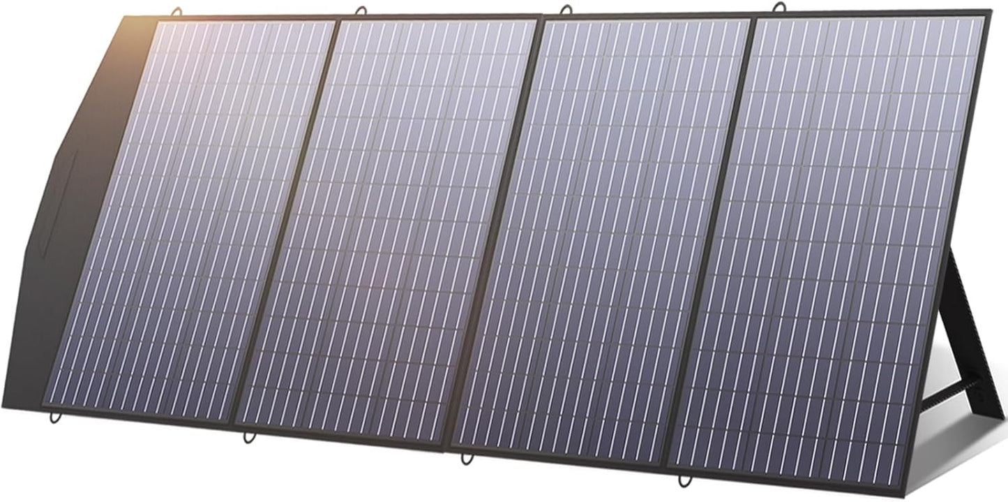 ALLPOWERS Portable Solar Panel Charger SP033 200W Foldable Solar Panel Kit IP66 Waterproof with Adjustable Kickstand for Solar Generator Camping Balcony RV Off Grid