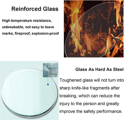 Tempered Glass Table Top, Round Dining Table 35CM-100CM, Glass Panel for Center Tavolo, Outdoor Glass Dining Tavolo, Stylish & Durable Round Glass Surface