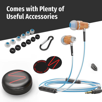Symphonized Wired Ear buds with Microphone — 90% Noise Cancelling In Ear Headphones Wired, Ear Buds Wired, Earbuds for Computer, Android & PC — Corded Earbuds, Plug In Earphones with Mic (3.5mm Jack)