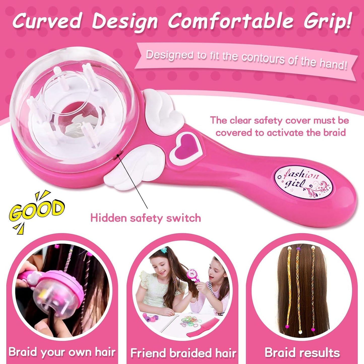 Magic Braids Set – Automatic Machine for Hair Braids and Accessories for Girls, Hair Braider and Braiding Machine, Ideal as a Gift for Girls!