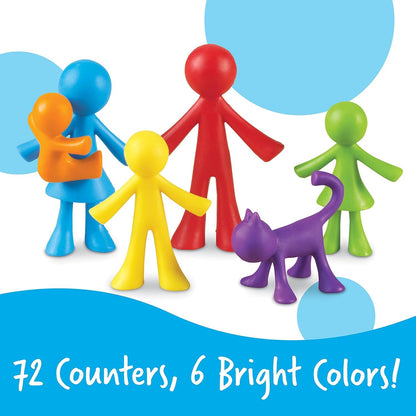 Learning Resources All About Me Family Counters, SEL, Assorted Colors and Shapes, Set of 72, Ages 3+